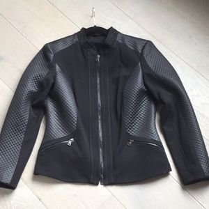 Black Polyester Zippered jacket